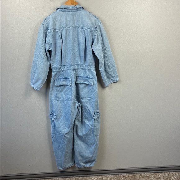 Citizens Of Humanity Gema Denim Jumpsuit Barrel Leg Cargo Long Sleeves Jeans 8 - Picture 9 of 12